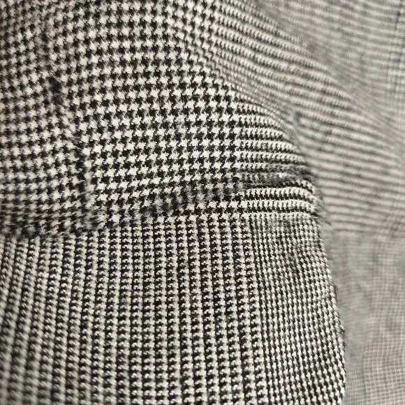 Akris Punto Wool Herringbone Plaid Blazer US 6 Black Preppy Classic Academia